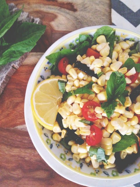 RECIPE: corn basil salad