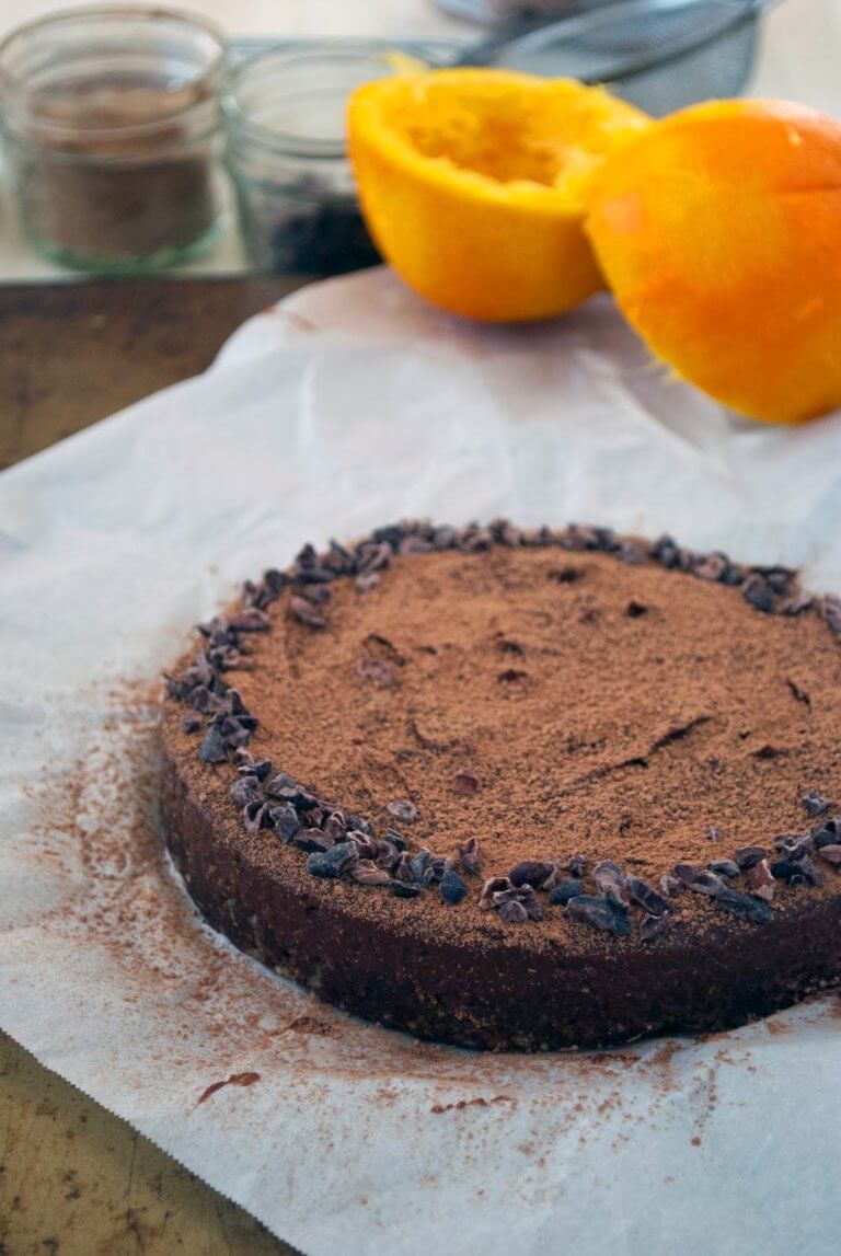 RECIPE: raw cacao orange cake