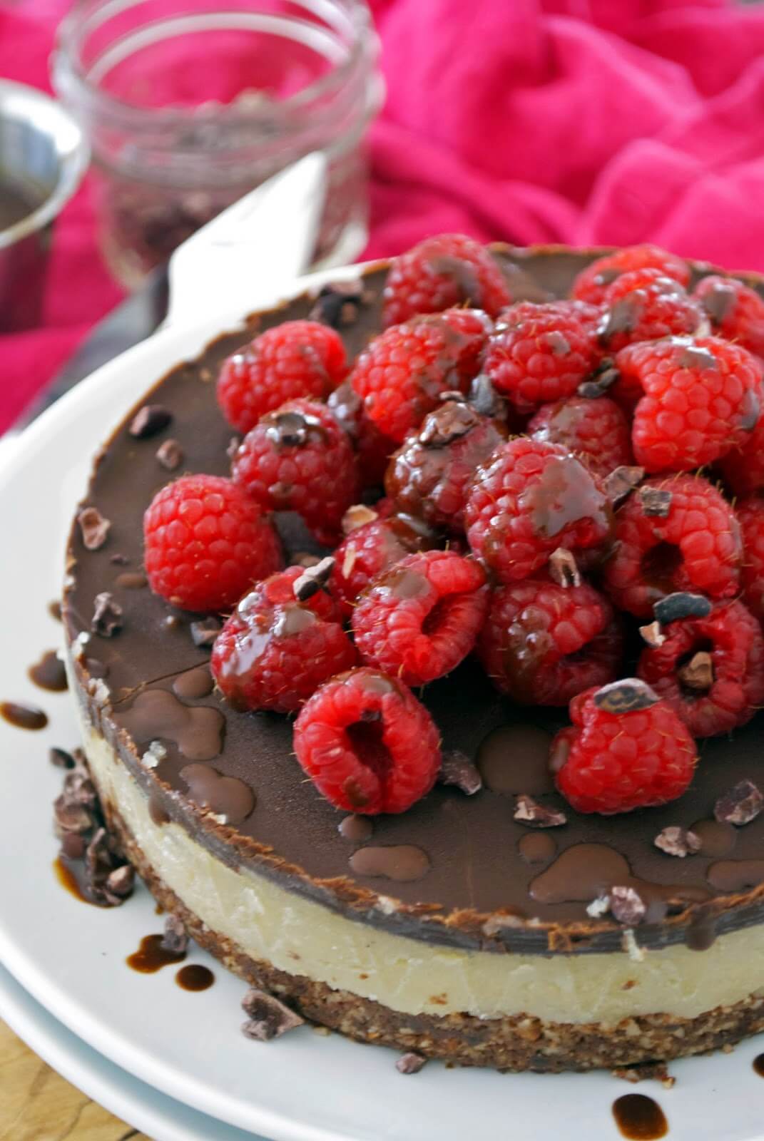 raw raspberry chocolate cake