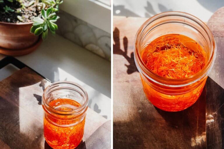 how to make calendula oil (pot marigold)