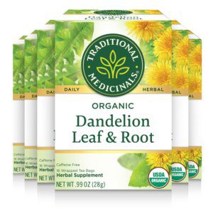 organic dandelion and root herbal leaf