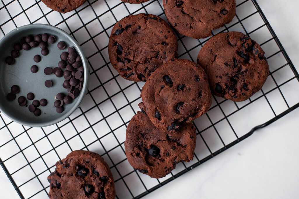 gluten free double chocolate cookies