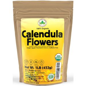Calendula Tea 1LB (16Oz) 100% CERTIFIED Organic Whole Flower Calendula Herbal Tea